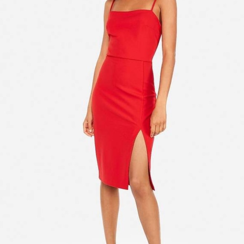Express Front Slit Sheath Dress